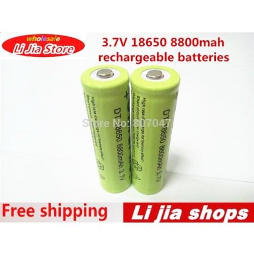 Quality 2pcs/lot 8800mah 18650 rechargeable battery 3.7v li ion bateria - 1pcs lithium ion battery Series connection