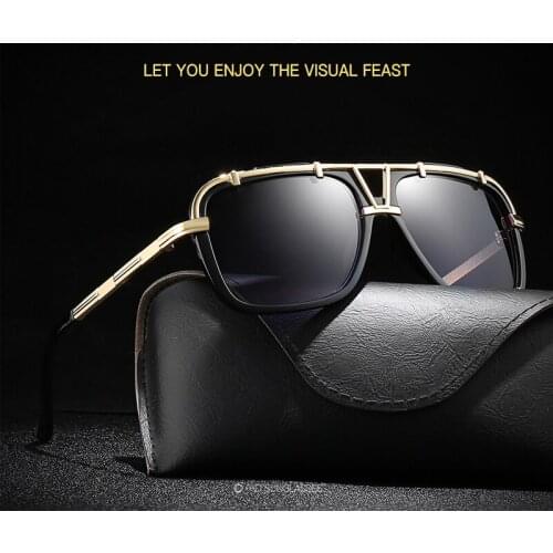 Square Sunglasses unisexVintage fashion Outdoor driving Retro frame high quality sunglasses mirror luxury brand oculos de sol