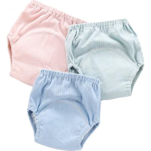 Summer Reusable Nappies Baby Cloth Diapers Washable Infants Children Baby Cotton Training Pants Nappy Panties