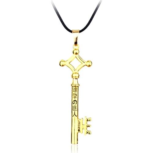 Dongsheng Hot Anime Attack on Titan Necklace Key Necklaces Scouting Legion Pendant Necklace For Women&Men Jewelry -30