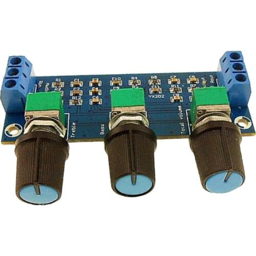 Audio Amplifier Passive Tone Plate Volume Control Module 2-Channel YX202