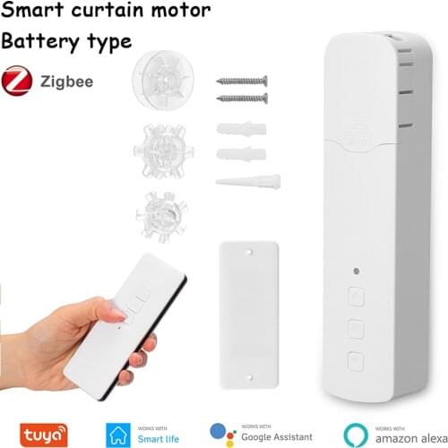 Tuya ZigBee Intelligent Pull Bead Curtain Motor Smart Blinds Controller Electric Curtain Motor Work with Alexa Google Home