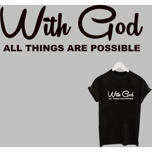 Christian Patches For Clothing Iron On DIY Heat Transfers Stickers Applique Transfer for T-shirt With God Jesus letter S4T-835