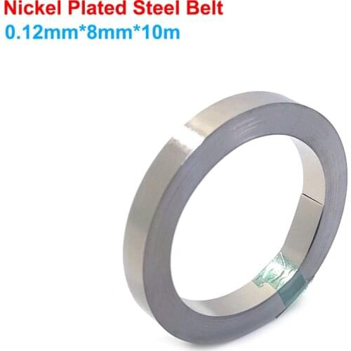 1 Roll 0.12mmx8mmx10m 18650 Li-ion Battery Nickel Sheet Plate Nickel Plated Steel Belt Strip Connector For spot welding machine