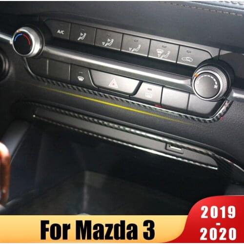 Stainless steel Car Interior Central Control Trim Cover Trim For Mazda 3 Axela 2019 2020 Car Styling Accessories