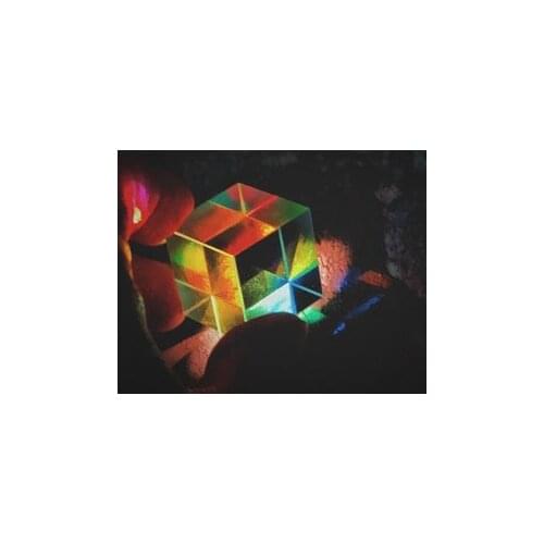 Girlfriend Gift 25mm Cubic Science Cube Optical Prisma Photography with Hexahedral Prism Home Decoration Prism Glass