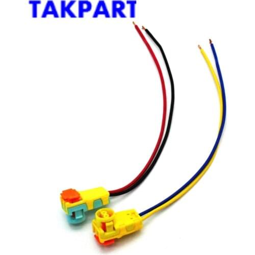 TAKPART 2x Airbag Clockspring Spring Wire Plug Connector For Sonata Verano Focus Volt Plastic Plug with Wire