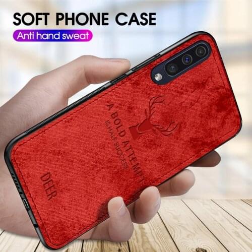 Cloth Deer Phone Case For Samsung Galaxy A70 A50 A30 S10 S10e S9 S8 Plus Soft Silicone Back Case For Samsun A 70 50 30 Shell
