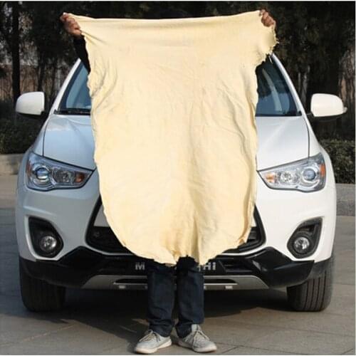 40*65cm Natural Sheepskin Microfiber Chamois Cloth wash Mitts Microfiber Car Cleaning Microfiber Suede Cloth Shammy Cloth