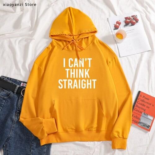 I Can't Think Straight gay pride lgbqt Women hoodies Cotton Casual Funny sweatshirts For Lady pullovers Hipster OT-668