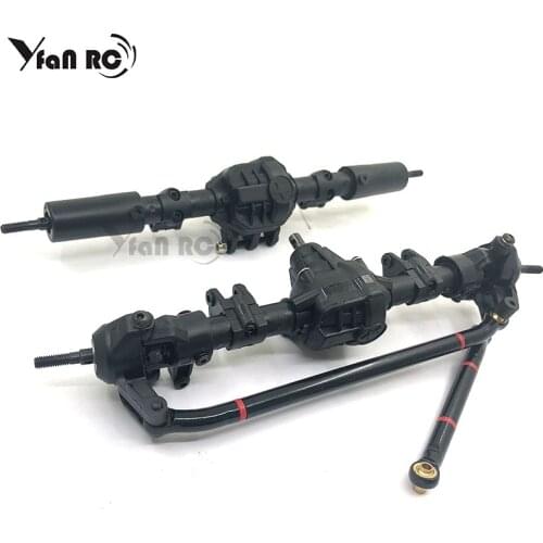 Yfan rc 1 Set RC Car Front Rear Straight Complete Axle Upgrade Part for 1/10 RC Crawler Axial AXIAL SCX10 CC01 F350