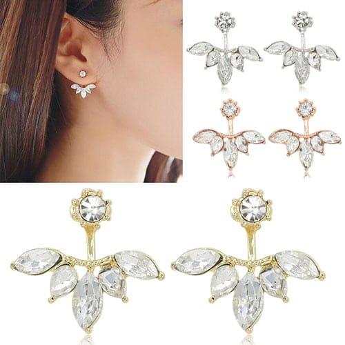 Hot Women Wedding Luxury Alloy Ear Stud Earrings Clear Crystal Eardrop Jewelry Gift 6XNL 7EIP BDQT
