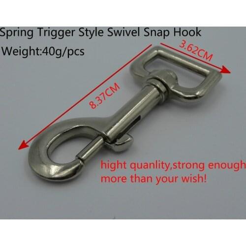 1" For 25mm Webbing 5pcs 8.37cm*3.62cm Silver Alloy Swivel Clips Snap Hook Trigger Style Dog Leashes Bags Straps Accessories