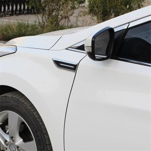 1 Pair Blade Car Decorated 3D Vent Air Flow Fender Sticker Decal Automobile Engine Cover Side Stickers