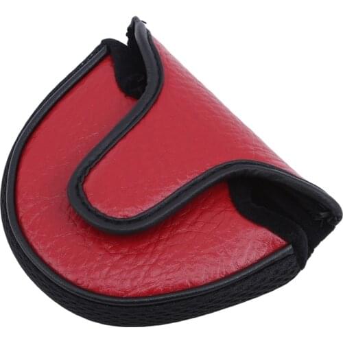 1pc Black PU Leather Magnet Golf Mallet Putter Head Cover Golf Club Putter Headcover