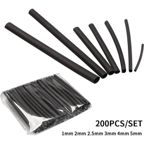 127/164/200pcs Heat Shrink Tubing Polyolefin Insulated Shrinking Wrap Heat Shrinkable Wire Cable Sleeve Tubes Kit