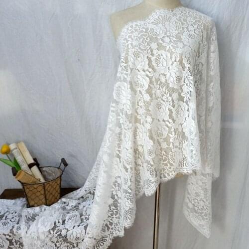 3meter long hollow gauze flower eyelash lace export method single DIY clothing wedding veil shawl accessories