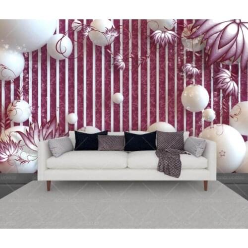 Custom 3D photo wallpaper murals Simple flower vine ball wall papers home decor Living room bedroom home improvement
