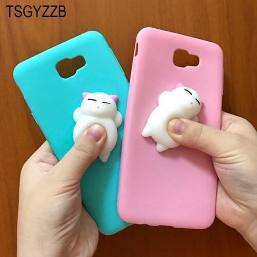 3D Cute Squishy Case Capa For Samsung Galaxy J5 Prime Cover Silicone Soft Squeeze Toys For Samsung J7 Prime Case On7 2016 G570F