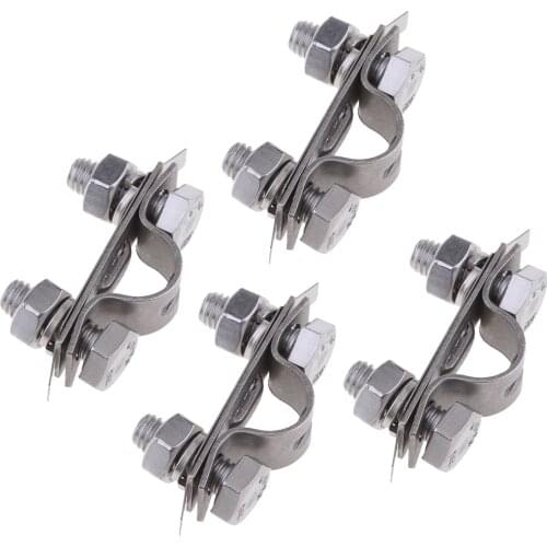4Pcs 304 Stainless Steel Control Throttle Cable U Shaped Clamp Boat Hardware