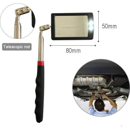 Car Repair Accessories Vehicle Bottom LED Telescopic Inspection Detection Mirror Amplification With A Light Tool For Car Repair