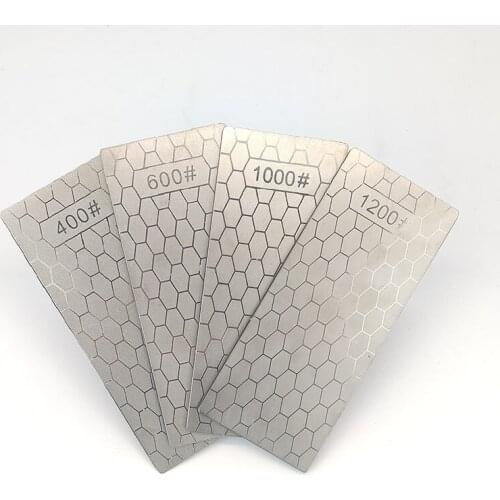 400 600 1000 1200 Grit Diamond Knife Sharpening Stone Kitchen Knife Sharpening Plate Whetstone GrindStone Grinder toolHoning Set