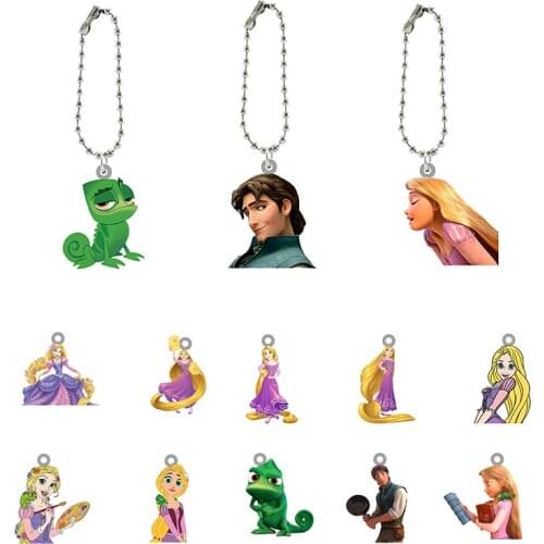 Disney Enchanted Princess Blond Princess Keychain Epoxy Acrylic Pendant Cartoon Keychain Keychain Anime Character Jewelry