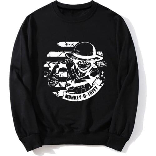 ONE PIECE The screw thread cuff Hoodies Streetwear Monkey D. Luffy Hoodie Sweatshirt Fashion Autumn Winter Hoodie pullover