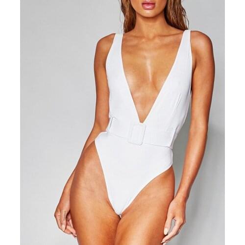 One Piece Swimsuit 2019 Sexy Deep-V Swimwear Women Swimsuit Beach Wear Swimming for women Bathing Suit Maillot de Bain Monokini