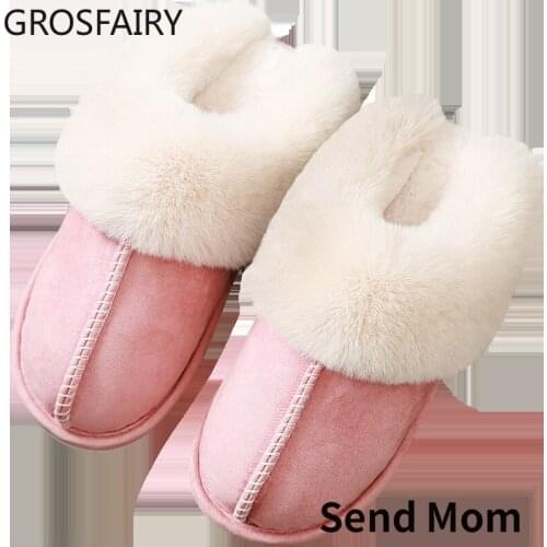 Damespantoffels 2021 Effen Herfst- En Winterhuispantoffels Voor Mannen En Vrouwen Warme Binnenslaapkamer Damespantoffels