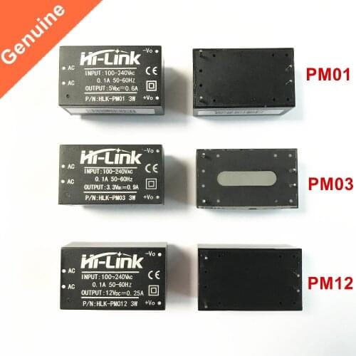 HLK-PM01 HLK-PM03 HLK-PM12 AC-DC 220V to 5V/3.3V/12V mini power supply module,intelligent household switch power supply module