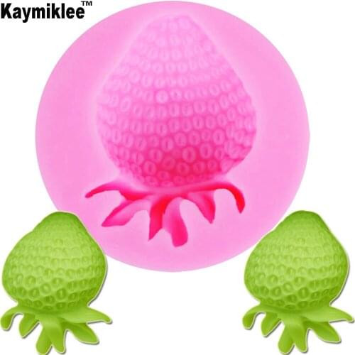 F1167 One Hole Strawberry Fruit Silicone Mold Fondant Molds Sugar Craft Tools Chocolate Mould For Cakes