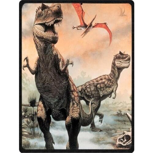 Home Textile Sofa/Bedding Throws Flannel Blanket Spring Autumn Warm Soft Bedsheet Dinosaur Blankets