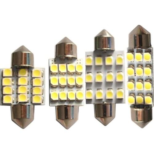 Festoon 31mm 36mm 39mm 42mm 3528 1210 SMD 12LED Car Light Dome Interior Reading Map Lights Bulb Lamp DC 12V White
