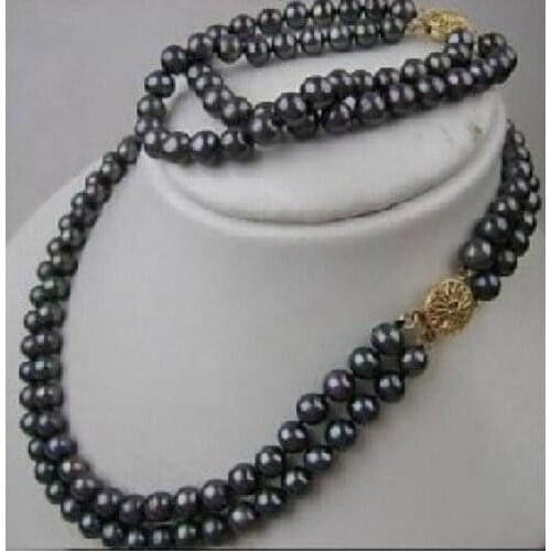 2 row 8-9mm south sea pearl necklace bracelet bracelet 14k 18-19 '' 7.5-8"set