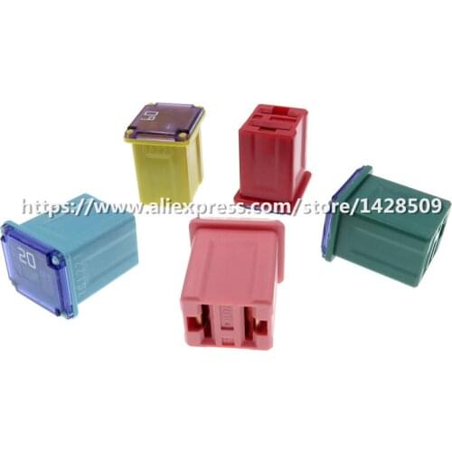 20 Sets PEC Fuse Box LPJ Automotive Rectangle Fuse 20A 30A 40A 50A 60A For Hyundai Verna KIA Toyota Honda ROEWE 350