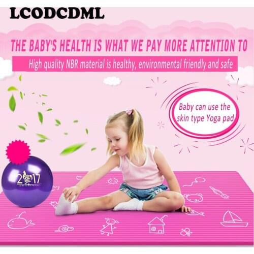 Beginners yoga mats to widen the girl longer yoga blanket thickened children practice pad children dance dance mat