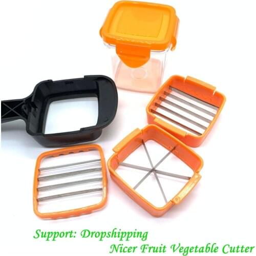 5-IN-1 Stainless Steel Nicer Fruit Vegetable Cutter Multifunction Quick Slicer Chopper For Fruit Vegetable Kitchen Gadgets