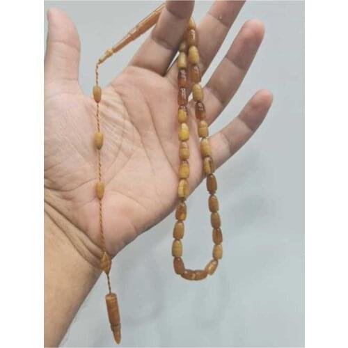 Islamic Tasbih Muslim Rosary Beads 33 Prayer Rosary For Men Bracelet For Men Accessory amber oltu amber stone Handmade Turkey