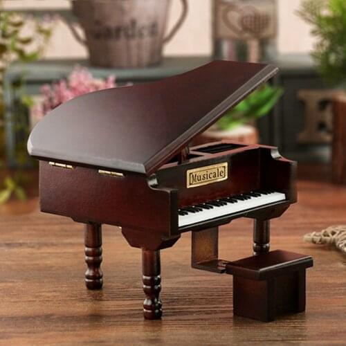 Music Boxes Grand Piano Music Box Castle in the Sky Wooden Musical Box Children Birthday Gifts Figurines Valentines Day gift