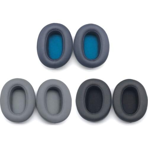 Leather Ear Cushion Sponge Cover Earpads Compatible with So-ny WH-XB900N Headset Spare Parts Soft to Wear Memory Foam