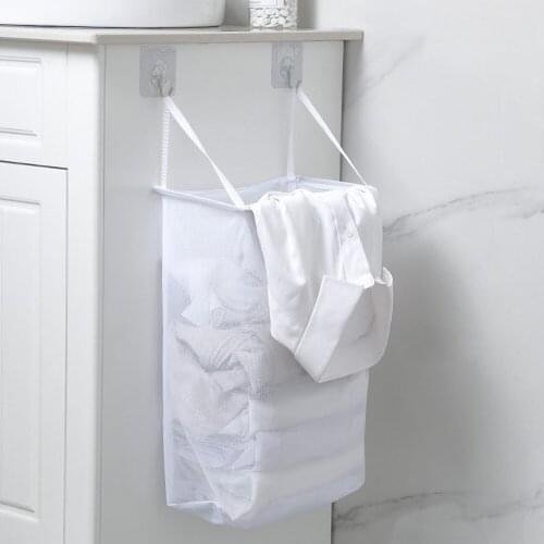 NEW Wall Hanging Hamper Paste Dirty Clothes Storage Basket Bathroom Portable Travel Hotel Simple Laundry Basket Dirty Clothes