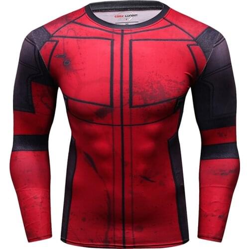 Newest Men Design Digital Sublimation Printed Tops Fitness Running Rash Guard