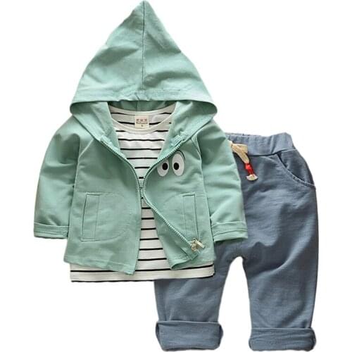 Toddler Boys Clothes For Girls Clothing Sets Spring Autumn Kids Casual Outfits T-shirt + Pants + Coat 3pcs Childrens Tracksuit
