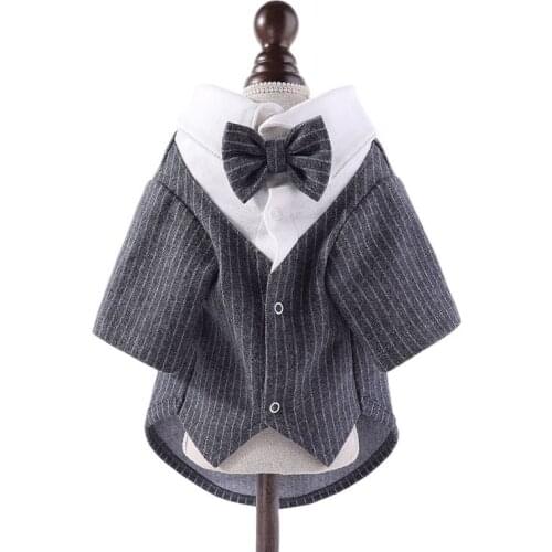 Dog Clothes Suit Tuxedo Wedding Dress Chihuahua Yorkie Clothes Poodle Bichon Pomeranian Schnauzer Pet Clothing Outfit Dropship