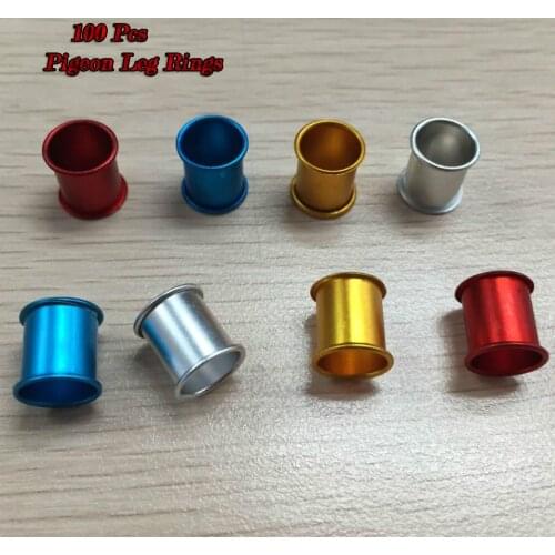 Wholesale/retail 100Pcs C8 8mm Color Aluminous Bird Dove Pigeon Aluminum Leg Rings