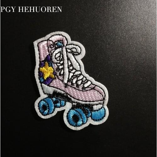 PGY 5pcs/lot Embroidery parches sew iron on patches Skateboard shoes applique stickers badges for clothing sewing clothes jeans