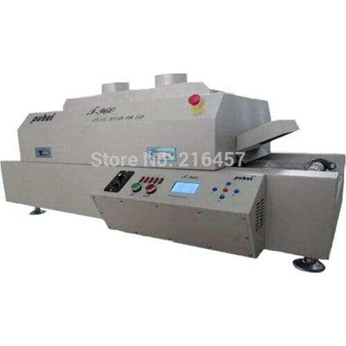 PUHUI T-960 LED Wave reflow Soldering Machine SMT Reflow Oven infrared IC Heating Length 960mm Max PCB Board Length 300MM y313