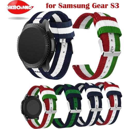 For Samsung Gear S3 Classic/ Frontier Watchband 22mm Watch Band for Xiaomi Huami Amazfit 2/2S Stratos Strap Replacement Bracelet