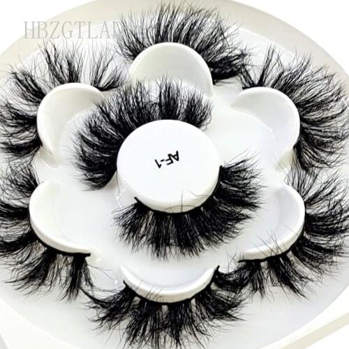 NEW 4 pairs 10-25mm 5D Mink Hair False Eyelashes Wispy Cross Fluffy Mink Lashes Extension Tools Makeup Handmade Mink Eyelashes